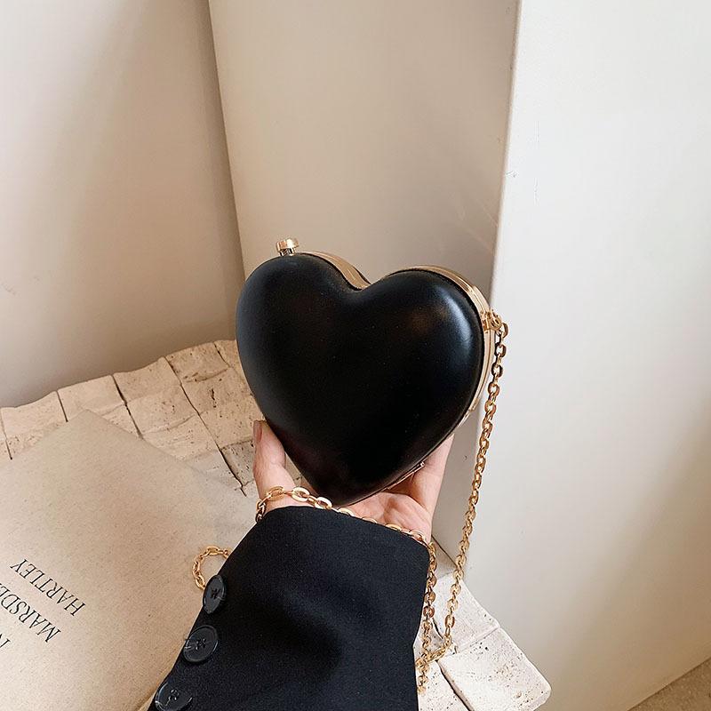 

Милая маленькая сумка в форме сердца для женщин на лето, новая модная сумка-коробка с цепочкой, сумка через плечо на одно плечо