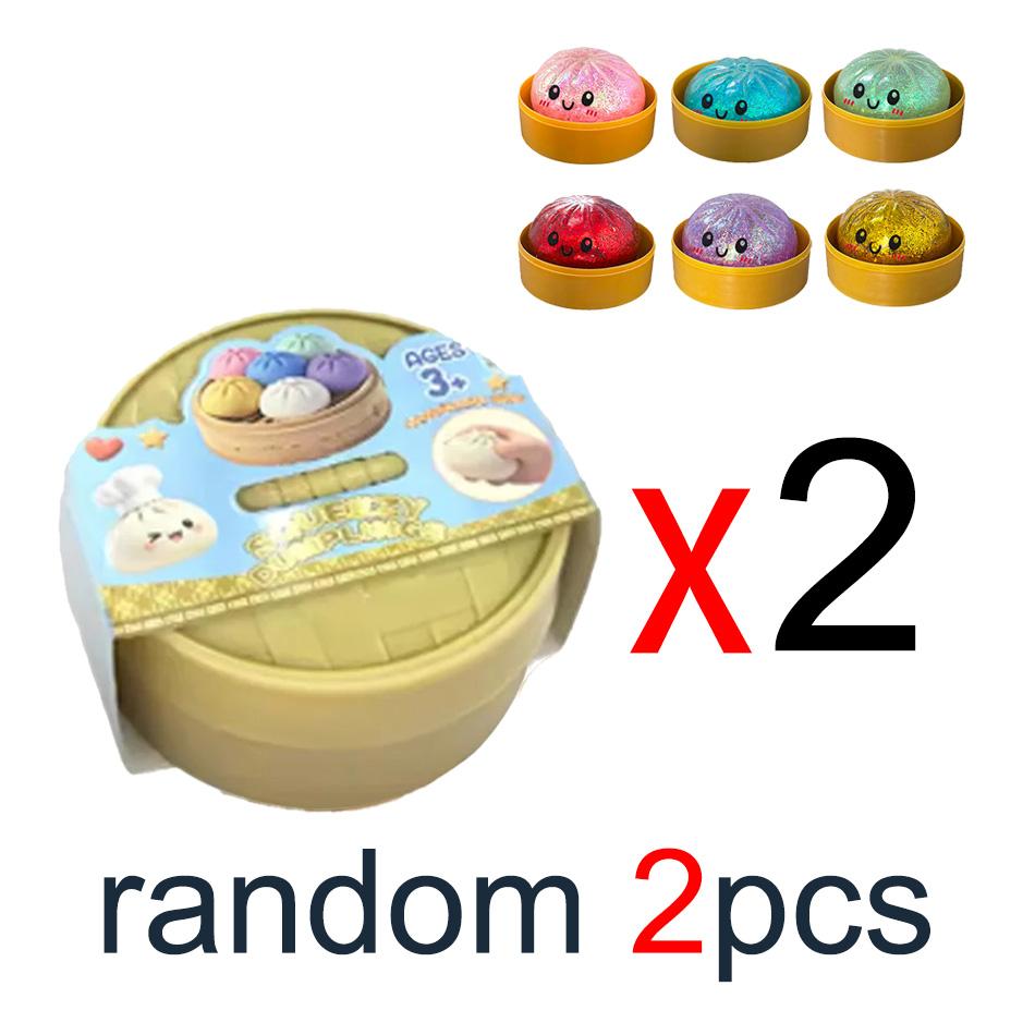Glitter Dumpling Sequin Dumplings Squishies Squishy With Box Dumplings Sensory Squeeze Toy For Stress Relief