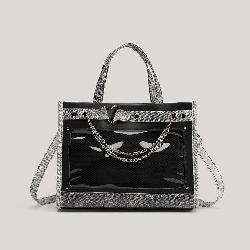 

Large Capacity Tote Bag for Women 2025 New Autumn Winter Fashion Versatile Hot Girl Handbag Shoulder Crossbody Large Capacity Bag чёрный