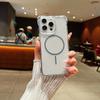 For iPhone 15 Pro Magnetic Case Drop-Proof TPU+PC Phone Back Cover