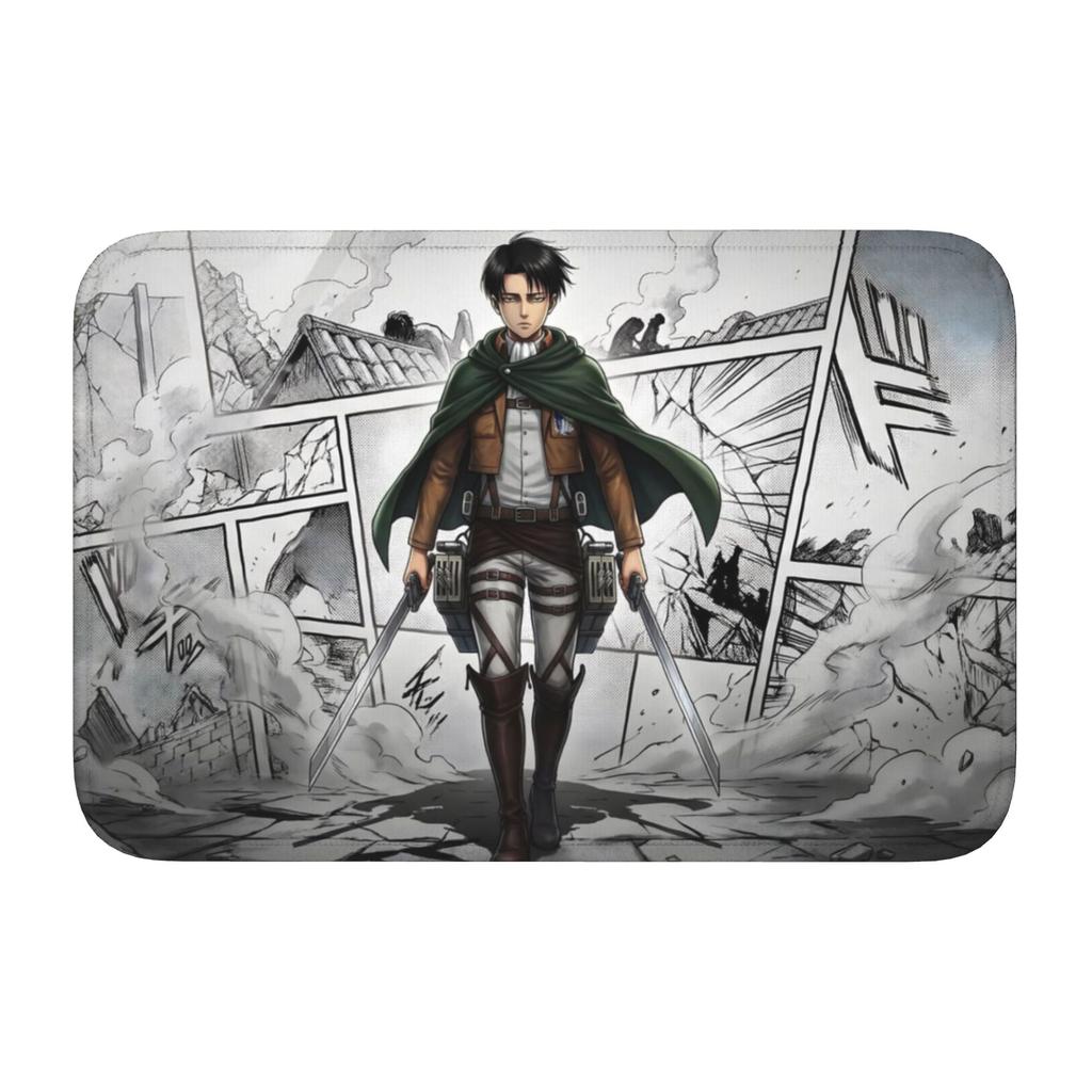 Attackes On Titan Front Door Mat Anti-Slip Indoor Welcome Waterproof  Doormat Living Room  Entrance Rug Carpet Footpad