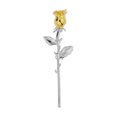 Rose Brooch Pin for Men Women Floral Lapel Stick Brooch Pin Suit Tuxedo Sweaters Dress Corsage Accessory Gift for Birthday Anniversary