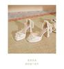 Fashion Girls High Heels Kids Princess Sandal Ladies Platform  Bow Lace Mary Jane Lolita Shoes Women Party High Heels  Women Pumps