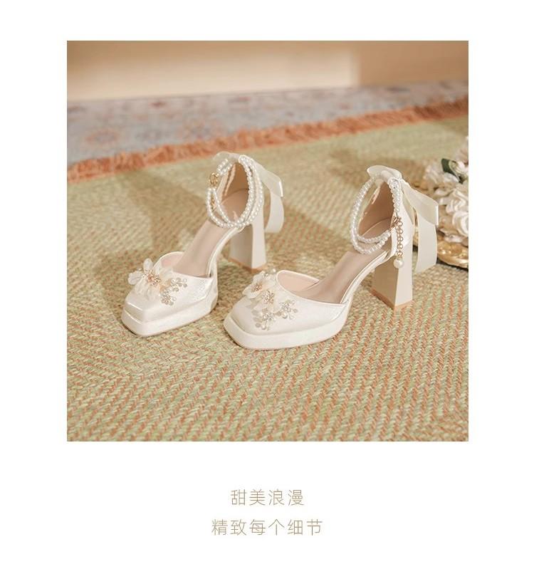 Fashion Girls High Heels Kids Princess Sandal Ladies Platform  Bow Lace Mary Jane Lolita Shoes Women Party High Heels  Women Pumps