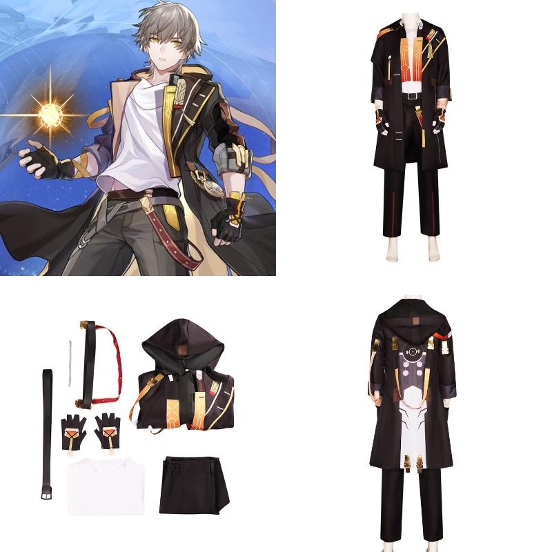 Male Rail Honkaistar Trailblazer Cosplay Costume Set Halloween Party Gift Prop