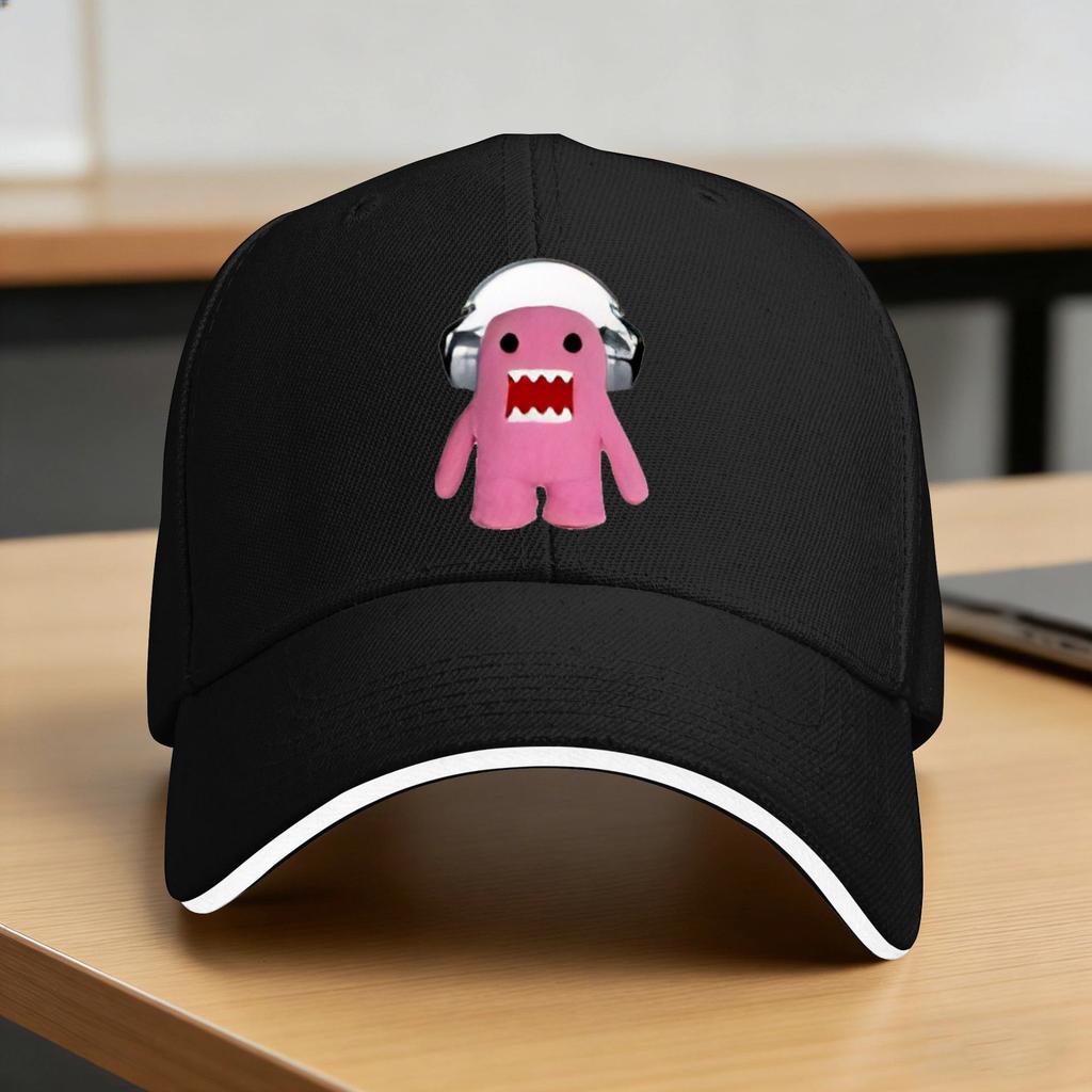 Pink Domo Kun With Headphones Baseball Cap Hunting Camping Hot Sale Hip Hop Hats Women Unisex Yk Cute Design Baseball Caps