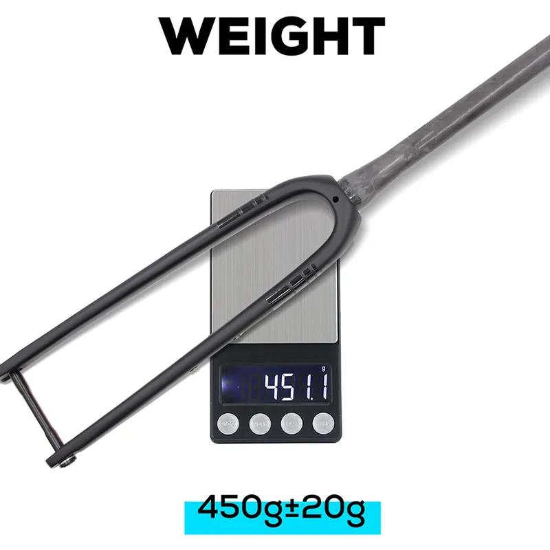 New RACE Carbon Fiber Gravel Front Fork,Half Internal Cable,Straight/Tapered Tube,Max Tire 700C x 45C,Thru Axle 12x100mm Or QR