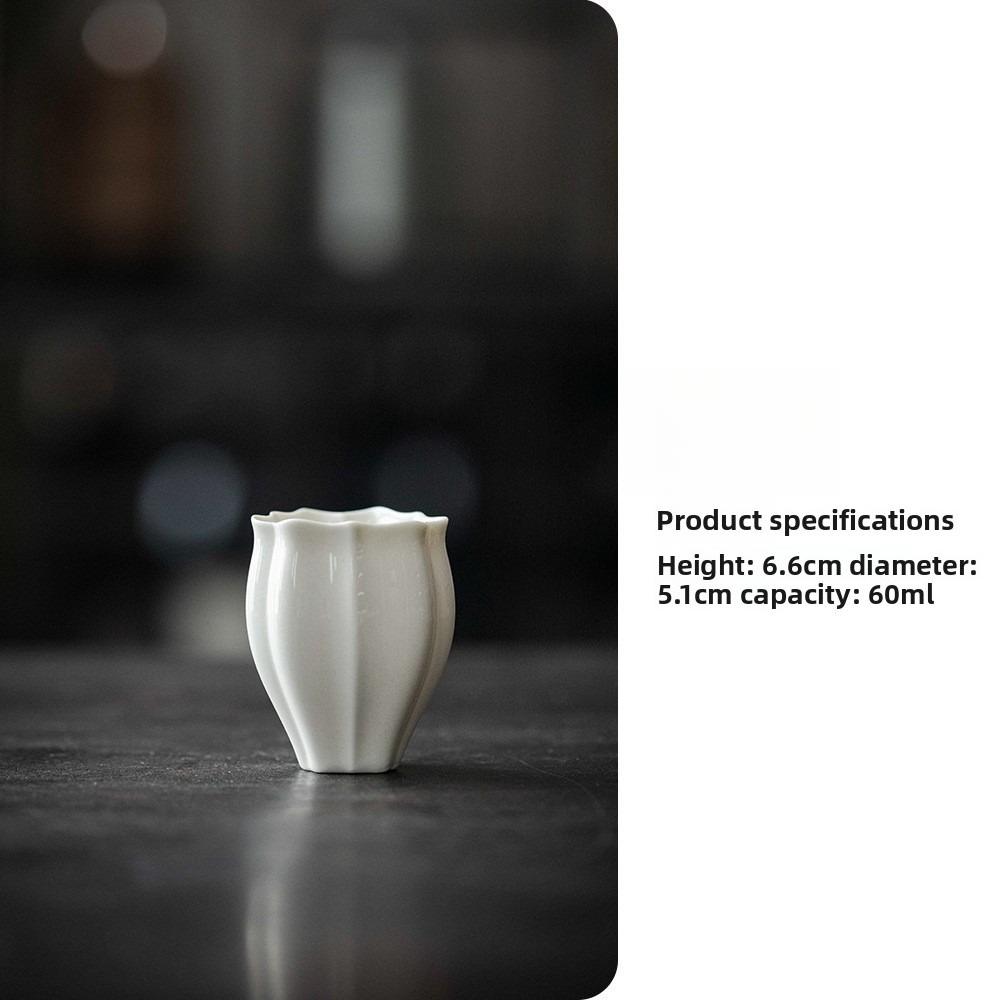Elegant Retro Celadon Glaze Handmade Ceramic Tea Cup - Kungfu Tea Set, Fragrance Tasting Cup, Home Tea Ceremony 200ml