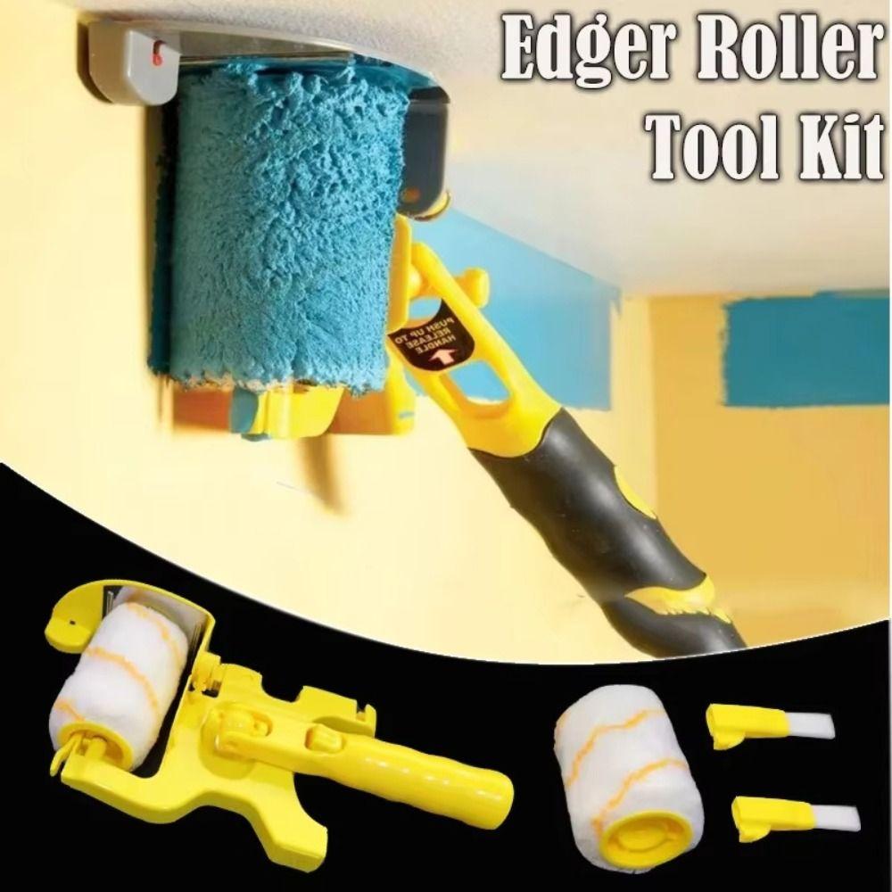 Hand-Held Tool Paint Edger Roller Brush Multi-use Multifunctional Paint Edger Combo Kit Ceilings