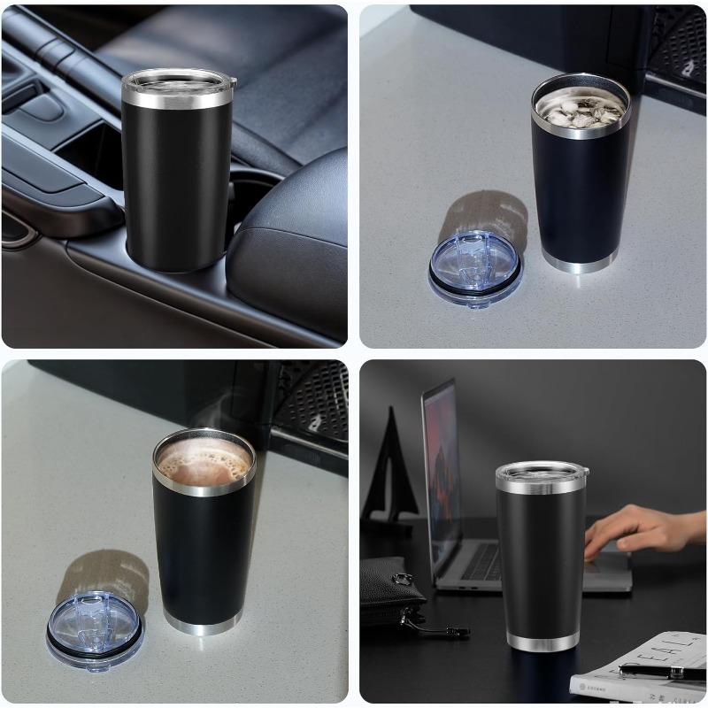 Tumbler da 20oz all'ingrosso, Set di 12 tumbler in acciaio inossidabile con coperchio e cannuccia, Tazza a doppia parete isolata sottovuoto per incisore laser