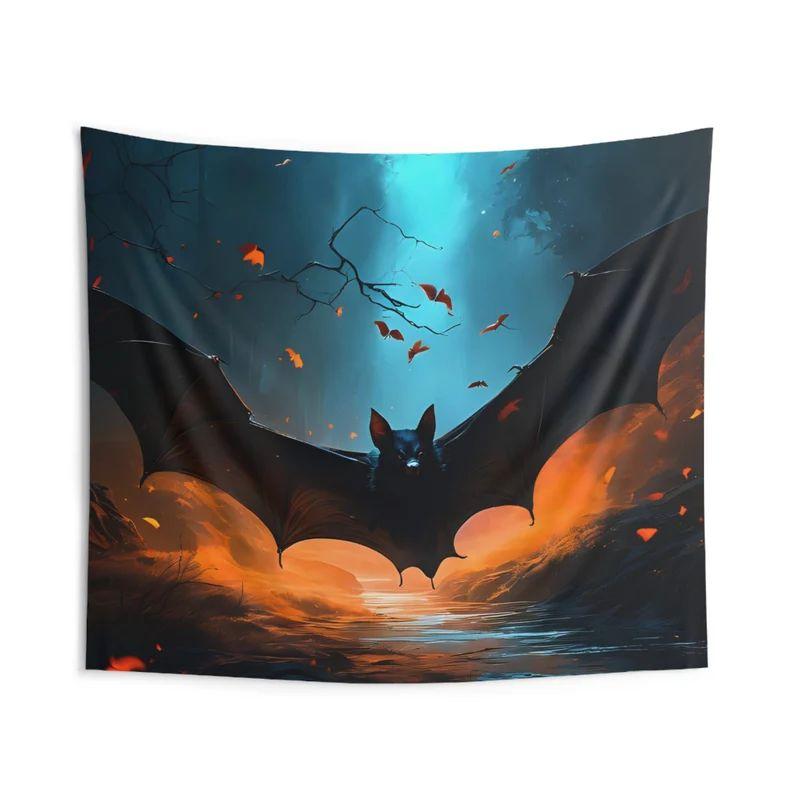 Sunset Bat Tapestry 75x100 чёрный