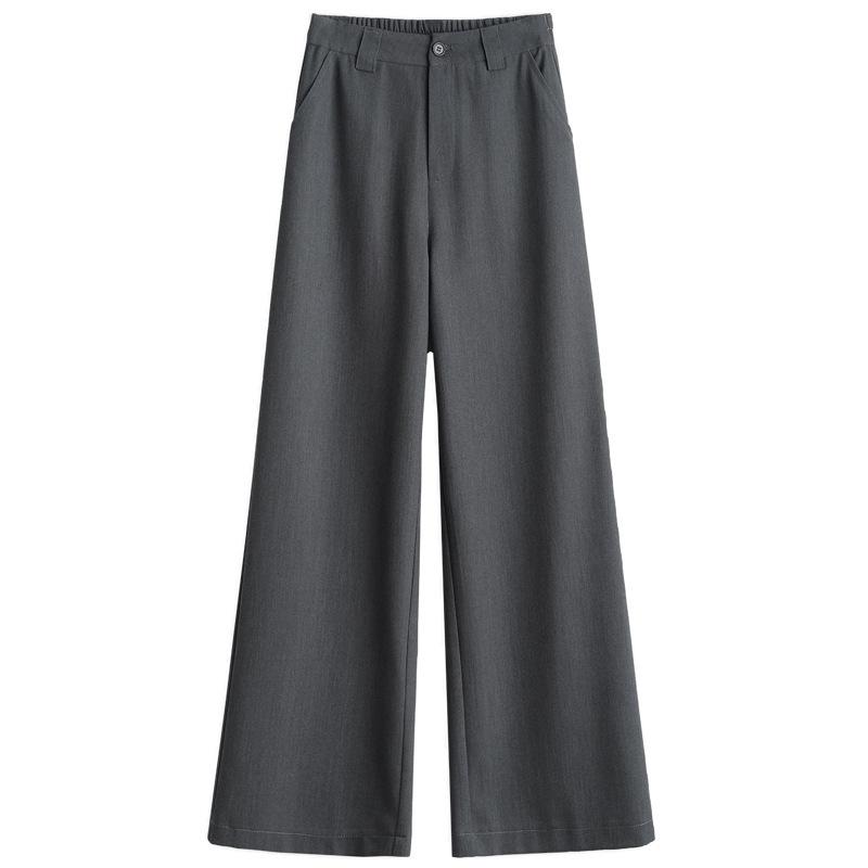 High-End Floor-Mopping Women'S Pants Spring And Summer Tencel Wool High-Waisted And Thin Straight Casual Trousers Suit Pants