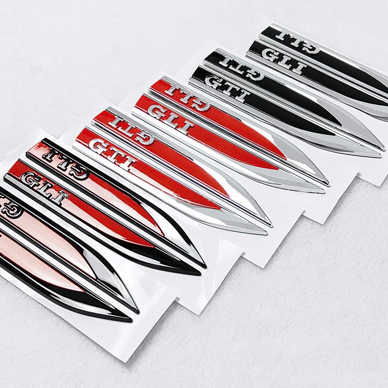 Hot 2pcs Rline R GTI GLI Emblem Car Fender Side Wing Auto Sticker Accessories For Volkswagen VW Golf MK8 Polo Passat Magotan Tig