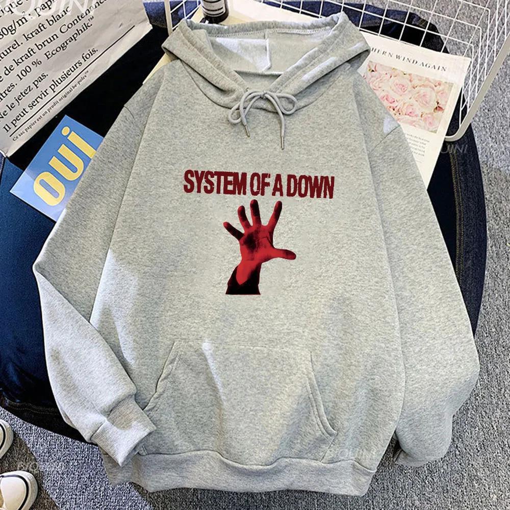System ofA Down Hoody Men Vintage Sweatshirt Heavy Mental Band Clothes Street Sweatwear Autumn Fleece Casual Hoodie
