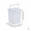 Square Bucket with Lid Versatile Use Fall Resistant Food Grade Storage Pail