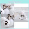 Porte-clés Ours en Peluche Adorable Mignon Dessin Animé Lapin Blanc Poupée Accessoire de Sac Jouet Doux