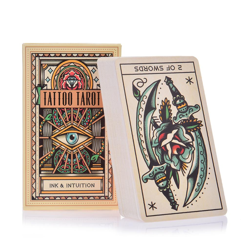 De Tattoo Tarotkaarten Een 78 Tarotkaarten Deck PDF Gids Divinatie Tarot Deck Voor Vrouwen feest bordspellen