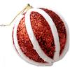 Red Foam Glitter Christmas Tree Ornaments 8cm with Lightweight Hanging Balls and Modern Design for Seasonal Decoration