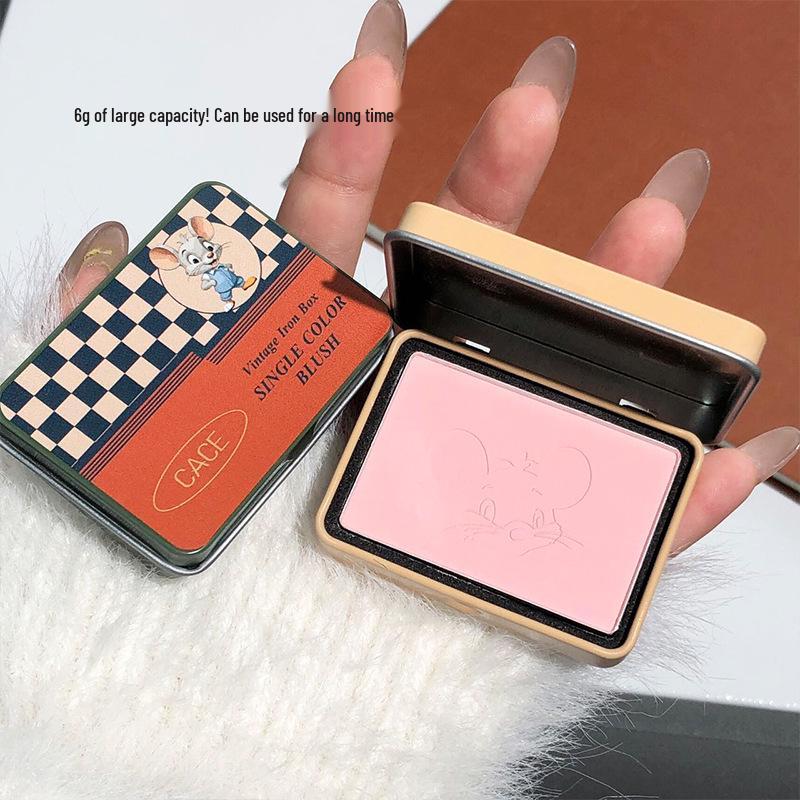 CACE Retro Anime Stil Rouge-Maus - Grau-Rosa Ton Rouge Kontur