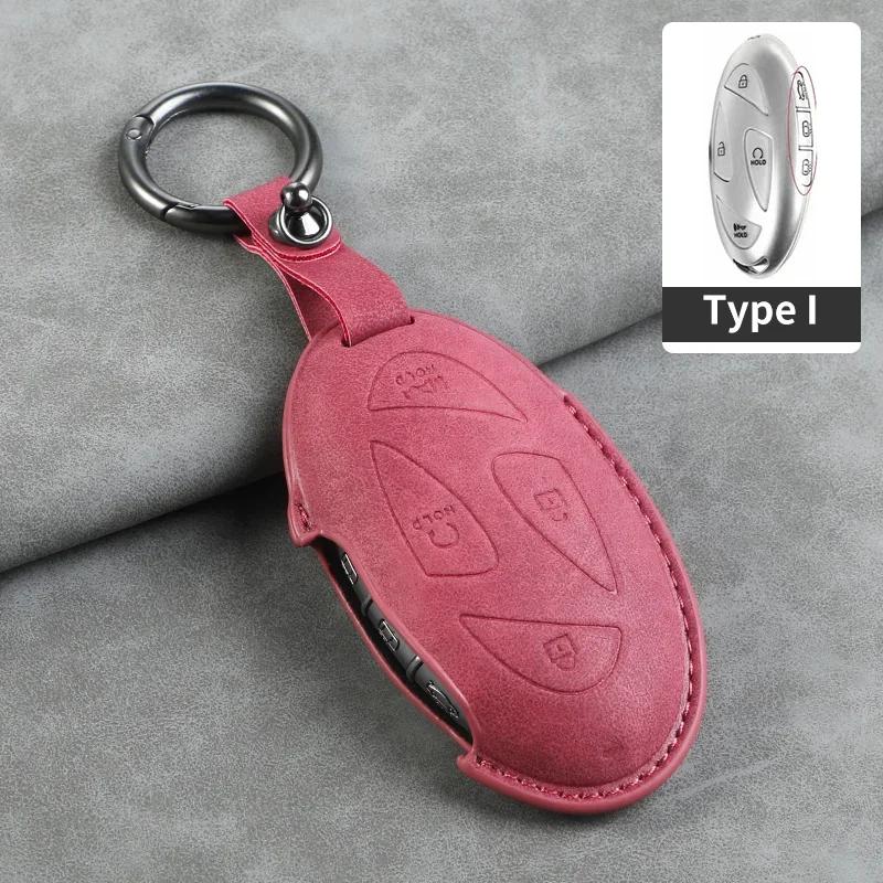 Funda para Llave de Coche para Hyundai Kona Ev Grandeur GN7 2023 IONIQ 6 Funda de Piel para Llave de Coche Accesorios