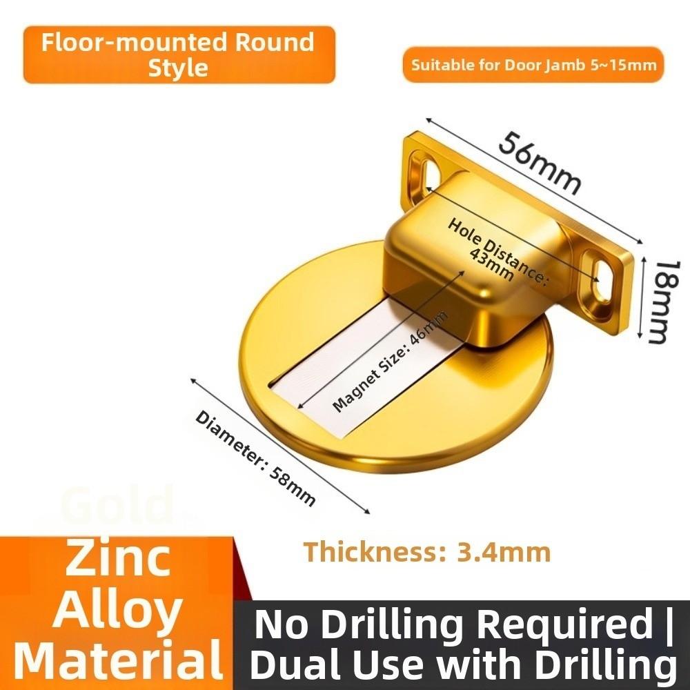 New No-drill Door Catch Floor-mounted Silent Magnetic Anti-collision Door Catcher Concealed Door Top