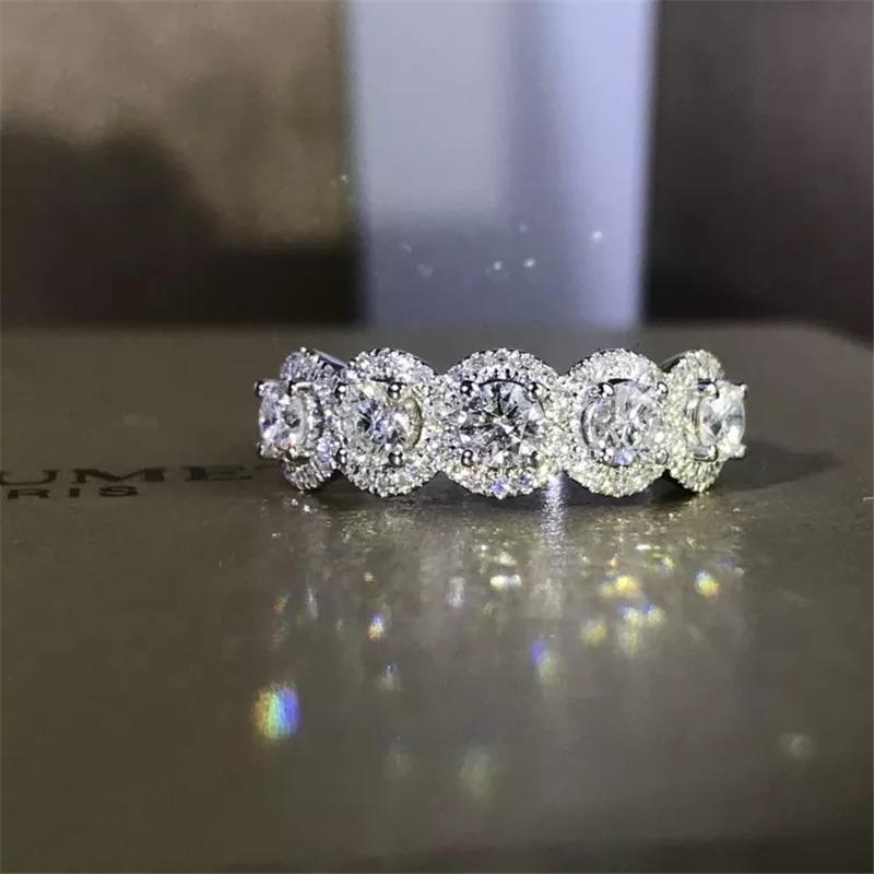 

Новое женское обручальное кольцо из серебра 925 пробы Bling с цирконовым камнем, кольцо для помолвки S925, кольцо на годовщину, модные украшения 4