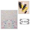 1Pcs 5D Gingerbread Man Snowflake Nail Stickers Christmas Pine Tree Cake Self-Adhesive Nail Decal Winter Diy Manicure Supplies