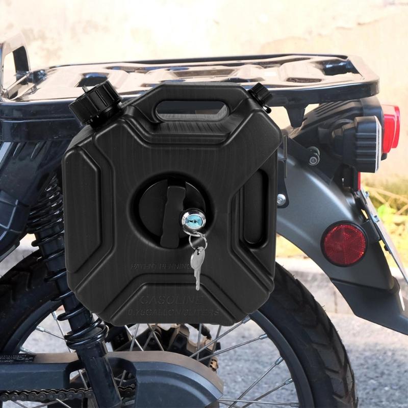 3L Motorrad-Kraftstoffbehälter Sicherheitsschloss Montagebehälter Seitenkasten für Outdoor-Straßenreisen Notfälle