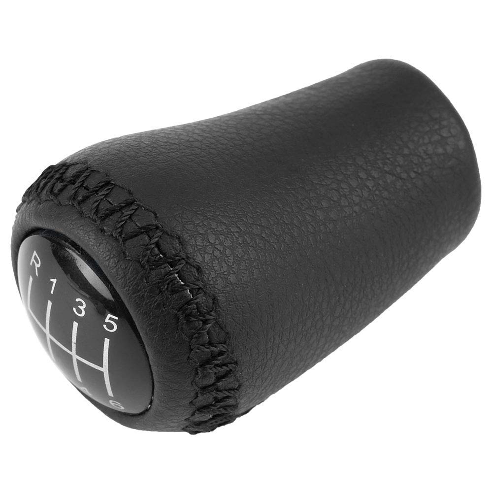 Qiilu Car Gear Stick Shift Knob Gear Shifter Knob Head 6 Speed Anti-Slip Corrosion