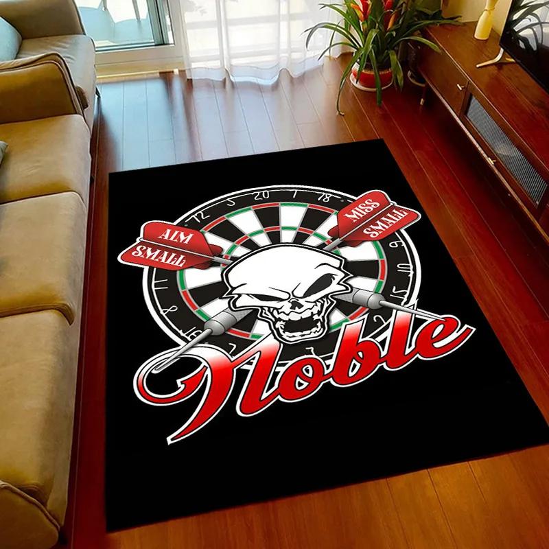 Sport Carpet Dart Target Printing Carpet Game Room Living Room Bedroom Area Non-slip Carpet Door Mat Birthday Rugs Gift  Home