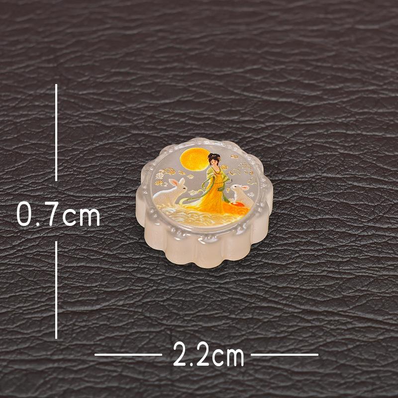 Mid-Autumn Festival Micro-landscape Simulation Creative Mooncakes, Chang 'e Rabbit Home Car Resin Craft Decorative Ornaments