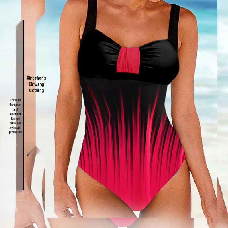 Gradient Sexy Backless One-Piece Swimsuit for Women