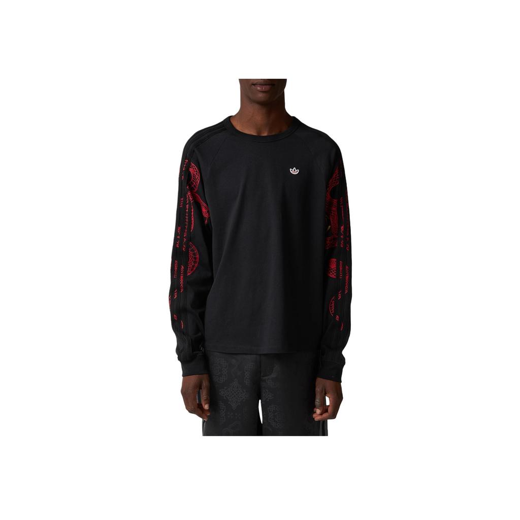 Adidas Originals X CLOT Collaboration SS25 Brand Logo Comfortable Soft Long Sleeve T-Shirt Unisex Tops Black JD3537
