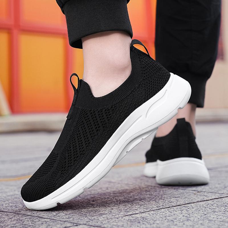 Fashion Summer New Breathable Mesh Shoes, Outdoor Anti Slip Walking Shoes, Comfortable One Foot Lazy Shoes, Men's Casual Loafers 39-48