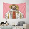 "Religious Icon with Chalice and Host" Pattern Wall Hanging Tapestry Decorative Tapestry Home Decor for Bedroom and Living Room