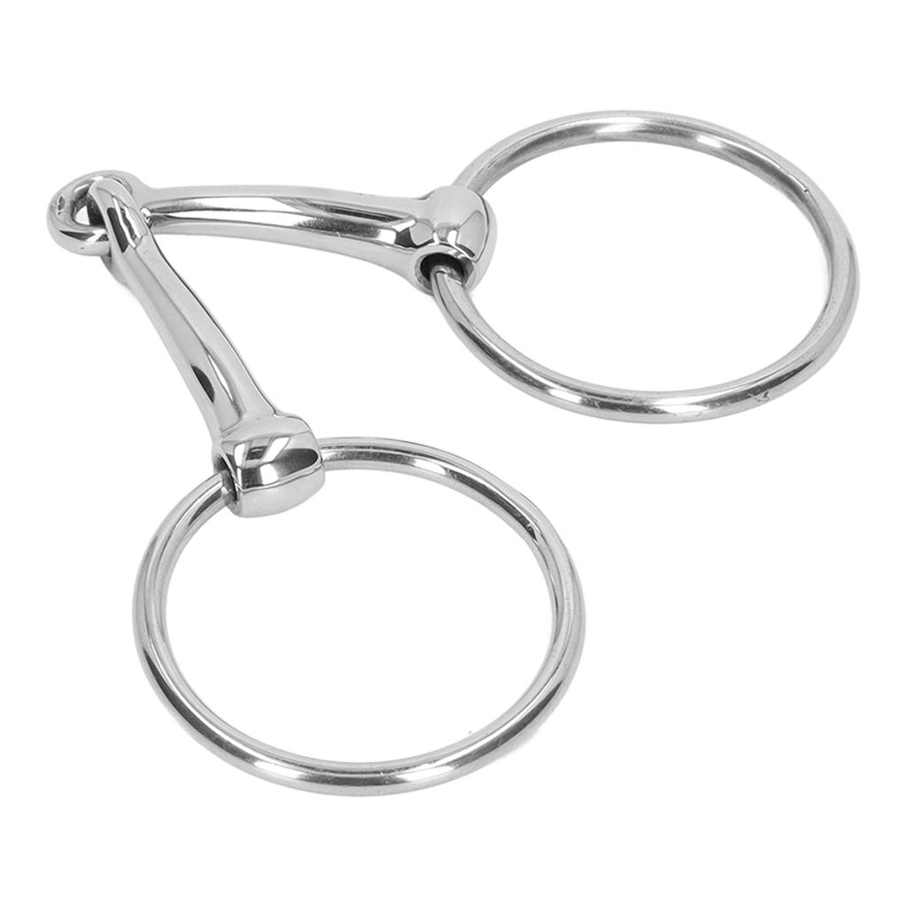 Horse Mouth Bit Stainless Steel Loose Ring Horse Snaffle Bit Anti Biting Mouth Bit for 125mm Horse