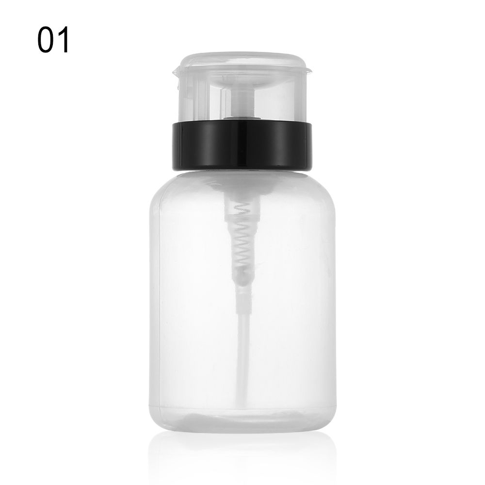 Manicure Liquid 200mL Nail Polish Remover Pump Dispenser Container Clean Acetone Empty Bottle