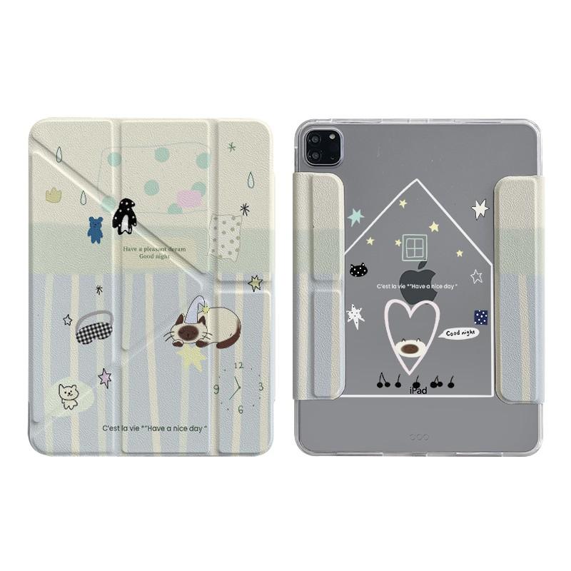 Butterfly Knot Y-Shape Magnetic Detachable IPad Case With Stand Pen Slot Air Pro 13 Inch PC Shell