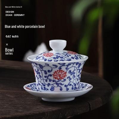 Shangqi High White Porcelain Gongfu Gaiwan Set (2-Pack)