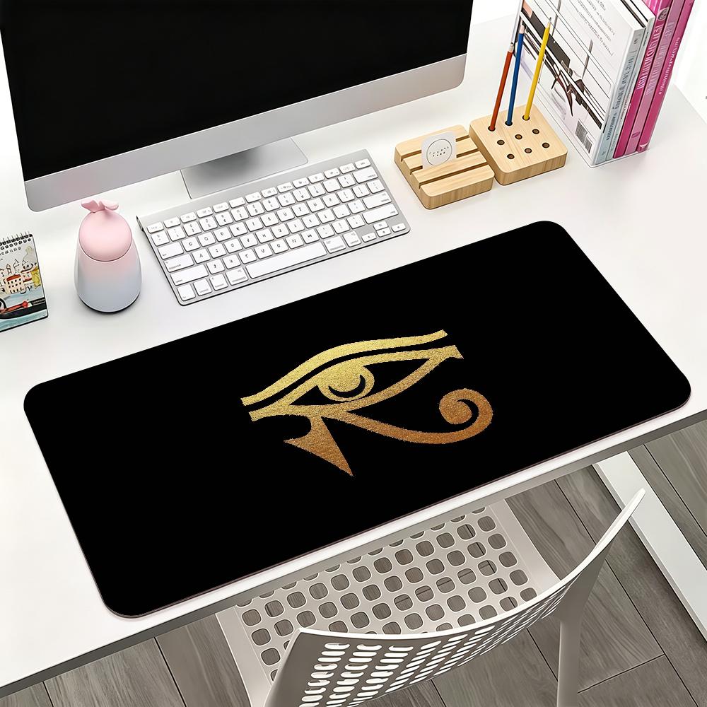 Ancient Egypt Hieroglyph Mouse Pad Square Office Gaming Desk Mat Waterproof Non-Slip Rubber Decorative