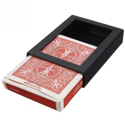 1 ks Vanishing Card Case Mizející Poker Case Close Up Magic Trick Box Props