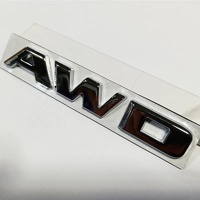 

3D Metal Chrome Black Logo AWD Emblem Car Fender Badge Trunk Decal For Cadillac 18XTS CT6 XT5 XT4 AWD Sticker Accessories серебряный