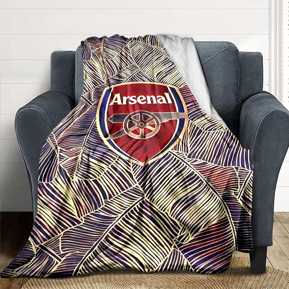 Arsenal Crest Blankets Flannel Printed Breathable Warm Throw Blanket for Home Office Bedspreads 0708a33