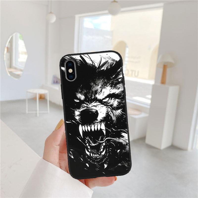 CJ8 Animal Wolf Soft Shell Phone Case for Redmi Note 10 11 12 Pro Max 10S 10C 10T 11A 11S 12S 12C