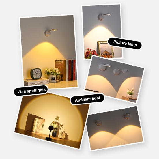 Picture Light with 3 Color Modes Remote Control Brightness Adjustment Battery Operated Rechargeable