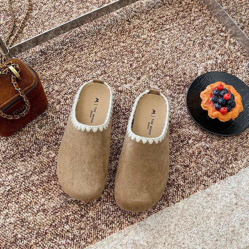 

Модные нишевые хлопковые туфли женские 2025 весна и осень новые интернет-знаменитость мягкая подошва теплые повседневные хлопковые тапочки 40 хаки