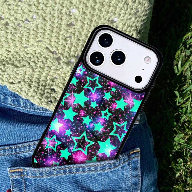 Stars Colourful Phone Case For iPhone 17 AIR 16 Pro Max 15 14 Pro 11 12 13 Shockproof Silicone Cover