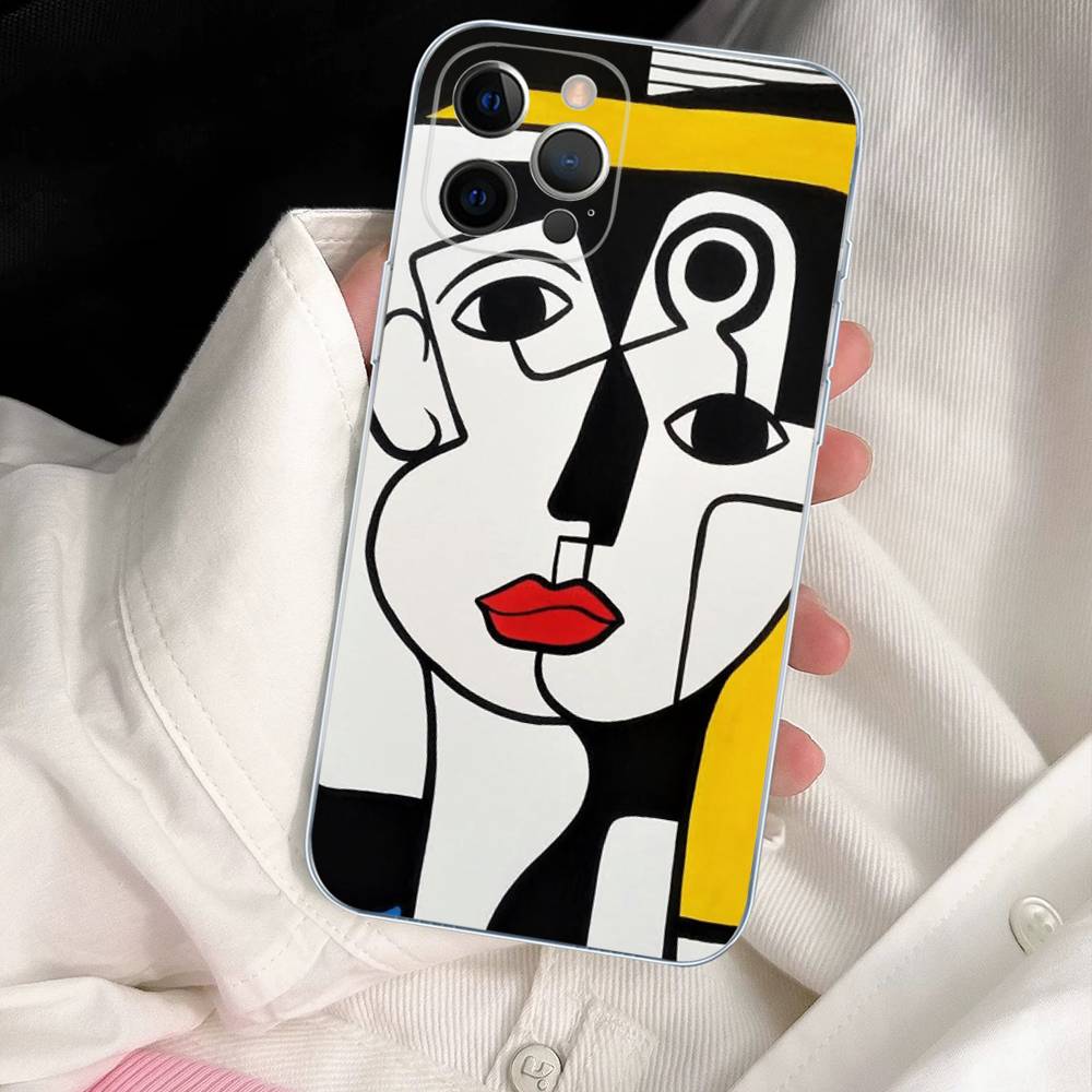 Picasso Abstract Art Painting Phone Case For IPhone 17 16e 16 15 14 13 12 11 Mini Pro Max Plus Transparent Soft