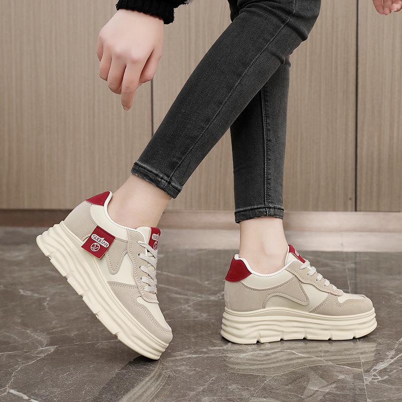 New Style of Shoes for Summer and Autumn Color-blocking Thick Sole Wear-resistant Versatile and Breathable College Style