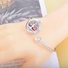 Tree of Life Aromatherapy Diffuser Bracelet - Rotating Hollow Design, Alloy & Stainless Steel, Non-Magnetic Couples Bracelets